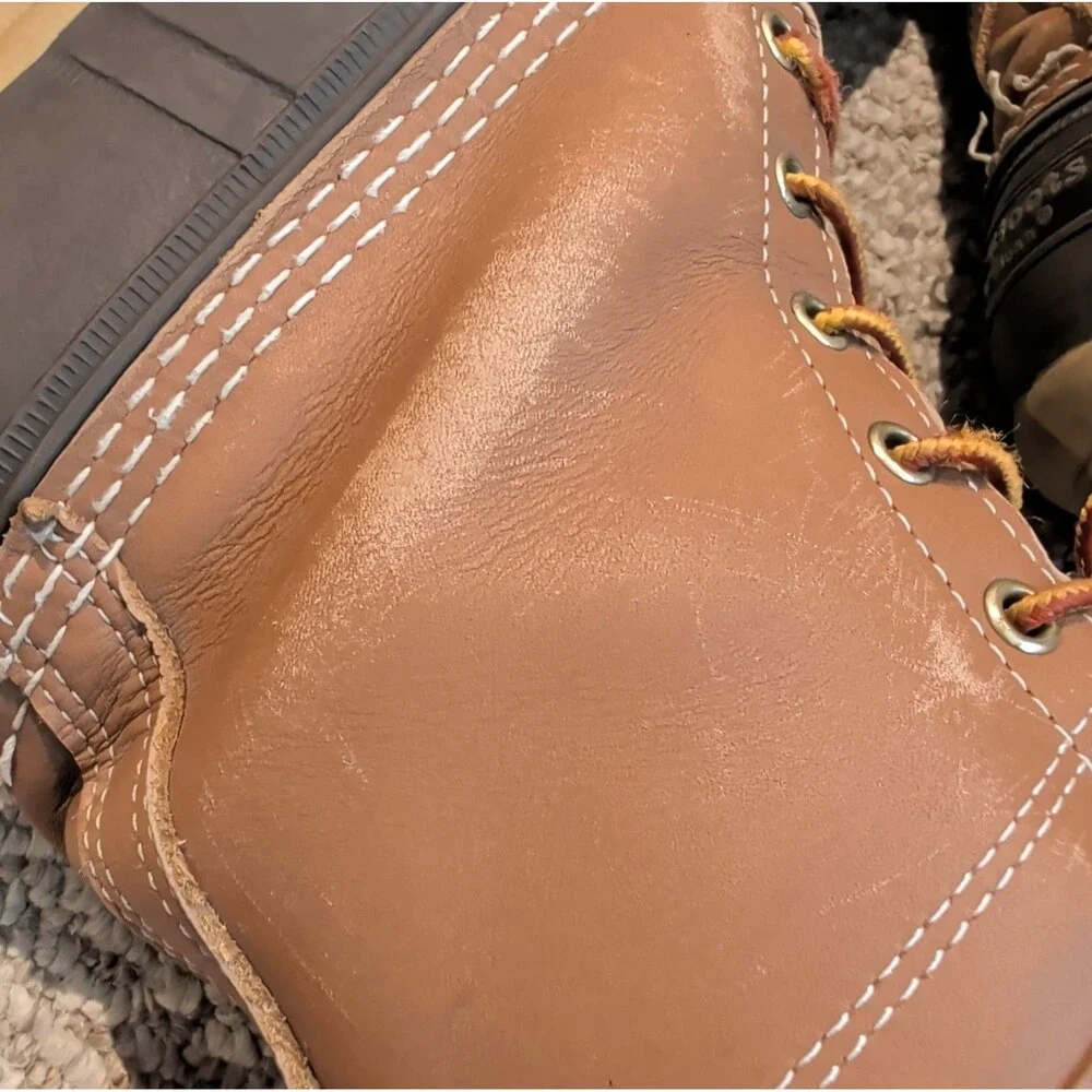 LL Bean Bean Classic Duck Boots Mens 8 Brown Tan Rubber Goretex Outdoor